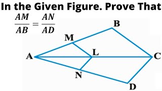 In Fig 618 if LM  CB and LN  CD prove that AMAB  AN AD [upl. by Nivonod435]