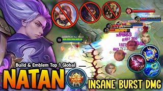 ONE VS ALL Natan New One Shot Build Insane Burst DMG to Beat Meta Tank  Build Top 1 Global Natan [upl. by Baptiste]