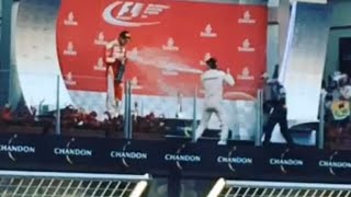 F1 2016 Europe  Podium Ceremony and Race Result [upl. by Naivart]