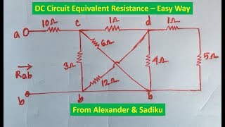 DC Circuit Equivalent Resistance Solution Alexander Example 2 10 [upl. by Ylam]