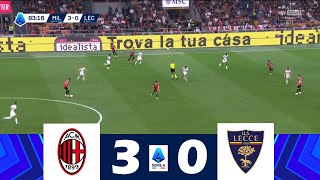 MilanLecce 30  Lega Serie A 202425  Highlights della Partita [upl. by Kylen]