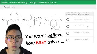 How to solve a GAMSAT Organic Chem question  Pattern Recognition amp Visualisation [upl. by Jaella]