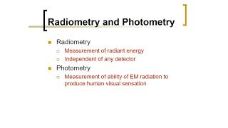 Biomedical Physics Radiometry and Photometry Arabic Narration [upl. by Arbas]