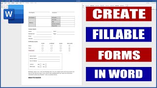 Create Fillable Forms in Word  Digital and Printable Forms [upl. by Oiziruam320]