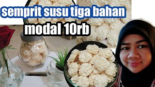 RESEP SEMPRIT SUSU MAIZENA TIGA BAHAN ANTI GAGAL SUPER RENYAHaidahsanusi [upl. by Capp931]