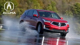 2019 Acura RDX Advance  Performance Red Pearl  Skid Pad [upl. by Ettenaej762]