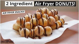 2 Ingredient AIR FRYER DONUTS  Quick amp Easy Air Fryer Donuts Recipe [upl. by Acinet]