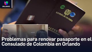 Siguen los problemas para renovar pasaporte en el Consulado de Colombia en Orlando [upl. by Onig]