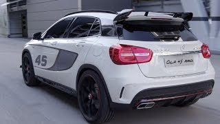 ► Mercedes GLA 45 AMG Concept  Driving footage [upl. by Adnirak779]