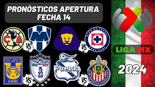 Pronósticos Liga Mx APERTURA Jornada 14  Liga Mexicana 2024 [upl. by Fachanan431]