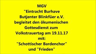 MGV quotEintracht Burhave Butjenter Blinkfüer eV am 19112017 [upl. by Yenhpad]