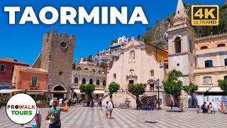 Taormina Sicily Walking Tour 4K60fps with Captions  Prowalk Tours [upl. by Nnylrahc866]