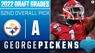 Steelers Draft Receiver with FIRSTROUND TALENT in George Pickens  2022 NFL Draft Grades [upl. by Inerney]