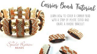 Even Count Peyote Stitch Carrier Beading Tutorial [upl. by Emsmus577]