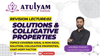 SOLUTION  REVISION LECTURE 02  ANURAG PANEY  ATULYAM INSTITUTE [upl. by Bedelia]