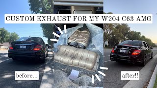 CUSTOM EXHAUST FOR MY W204 C63 AMG [upl. by Onaireves]