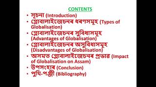 quotGlobalisation And Its Consequencesquot Political Science Project Assamese Medium AHSEC HS 2nd Year [upl. by Halvaard]