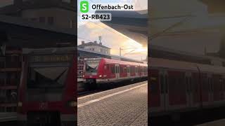 S OffenbachOst Einfahrt RB423S2➡️DietzenbachBhf sbahn br423 shorts [upl. by Ellenar]