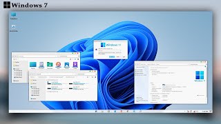 Windows 11 Theme For Windows 7  Make Windows 7 Look Like Windows 11  Windows 7 Ultimate [upl. by Rhianna]
