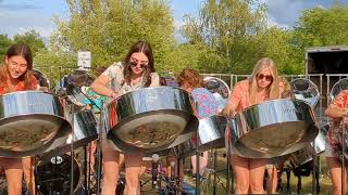 Nutcracker Russian Dance  by the Petoskey High School Steel Drum Band Bellaire Michigan July 2023 [upl. by Amsden]