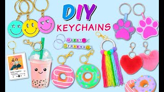 8 AMAZING DIY KEYCHAINS  Keychain Making at Home  Cute Craft Ideas [upl. by Lamak]