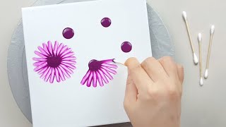 626 Cosmos flower  Easy Painting ideas  Acrylic Painting for beginners  Designer Gemma77 [upl. by Farmer]