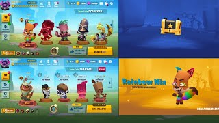 Zooba Rainbow Nix Squad Bali Nico Rocky Frank Max New Skin Unlock Gameplay [upl. by Orland]