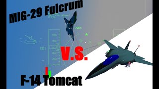 YSFlight MiG29 Fulcrum VS F14 Tomcat [upl. by Melanie184]