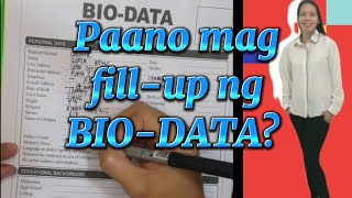 Paano mag fillup ng BIODATA [upl. by Myriam501]