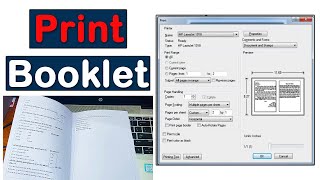 How to Booklet Print out both side on page  Booklet printing kaise kare  Print Booklet in pdf file [upl. by Dyche579]