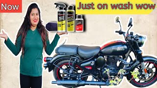 Royal Enfield Classic 350 How to Make Matt Finish Protect in Just one Wash [upl. by Zarger]