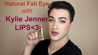 Talk Through Fall Makeup Tutorial Natural Fall Eye with Kylie Jenner Lips [upl. by Weibel]