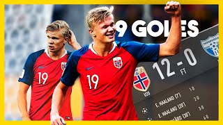 El día que ERLING HAALAND marcó 9 GOLES EN 1 PARTIDO 🤯Noruega 120 Honduras [upl. by Rbma]