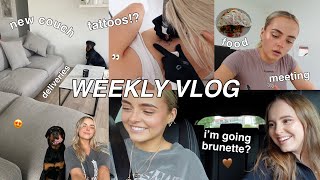 WEEKLY VLOG  MORE TATTOOS  NEW COUCH  GOING BRUNETTE  INDEPENDENCE  BOXING  Conagh Kathleen [upl. by Jock307]