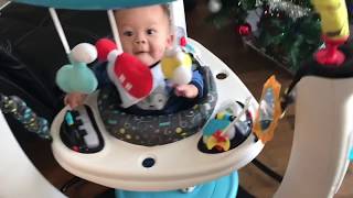 Evenflo ExerSaucer Jump and Learn Stationary Jumper Jam Session Review [upl. by Brainard]