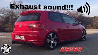 GTI MK6 DSG Sound non resonated exhaust Stage 1 Apr [upl. by Notlehs]