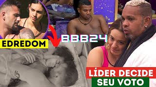 BBB 24 APÓS ELIMINAÇÃO ROMANCE NO EDREDOM DAVI REVOLTADO E LÍDER DECIDE  Vale a pena [upl. by Anoerb913]