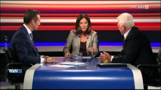 09 TVKonfrontation 120913 Strache vs Stronach [upl. by Nilcaj]