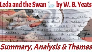 Leda and the Swan by William Butler Yeats  summary and analysis  theme  form rhyming scheme [upl. by Villiers]