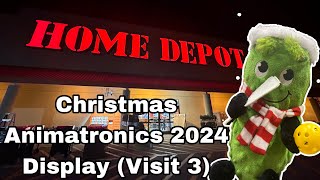 Home Depot Christmas Animatronics 2024 Display Visit 3 [upl. by Anelim]