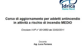 Corso di aggiornamento addetti antincendio rischio MEDIO [upl. by Lonnard843]