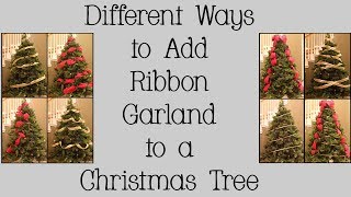 Different Ways to Add Ribbon Garland to a Christmas Tree [upl. by Ahk]