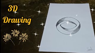 3D art for beginners on paper circle or sphere 3dcircle 3dsphere 3ddrawing [upl. by Arimas]