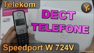 Telekom Speedport W724V Einrichtung von DECT SchnurlosTelefonen zB Gigaset [upl. by Jacobs]