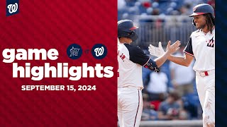 Marlins vs Nationals Game Highlights 91524  MLB Highlights [upl. by Mona]