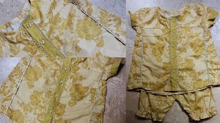 How to style your baby  1 year Baby Girl dress design ideas  reuse ideas of old clothes [upl. by Sillsby700]