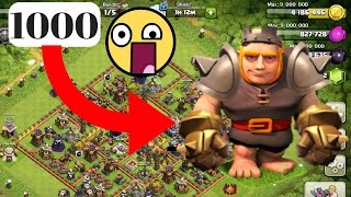 1000 Max Giants Raid The Strongest Attack Ever Happened In clash of clans History [upl. by Olson]