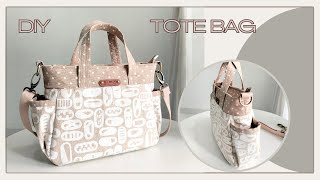 How To Make Tote Bag With Pockets  DIY Tote Bag With Pockets [upl. by Danelle534]