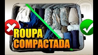 COMO DOBRAR ROUPA NA MOCHILA  DICAS OUTDOOR [upl. by Ytsud733]