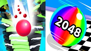 Ball Run Stack VS Ball Run 2048  All Levels Gameplay Androidios Part 1 [upl. by Ahsiea500]